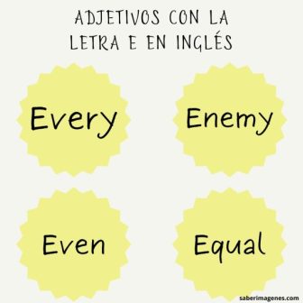 Palabras en inglés con la letra E sustantivos adjetivos verbos y