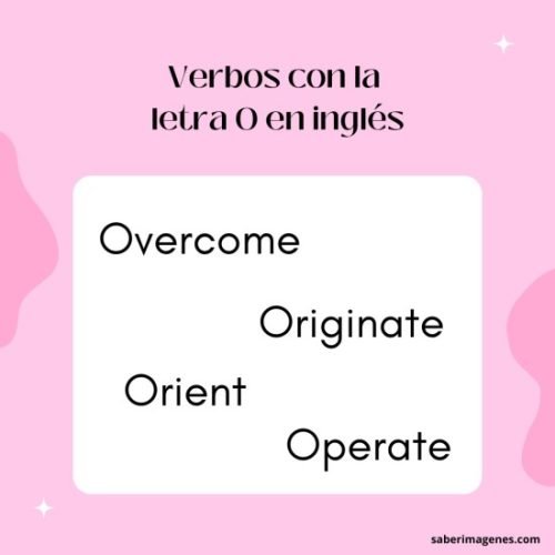 Palabras en inglés con la letra O sustantivos adjetivos verbos y