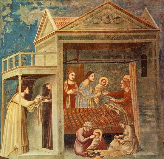 natividadarteEl nacimiento de María, obra de Giotto para la capilla de los Scrovegni,
