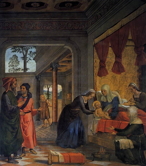natividadarteJuan de Borgoña. La Natividad de la Virgen, 1495. Sala Capitular de la Catedral de Toledo.
