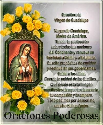 Nuestra Señora de Guadalupe «Patrona de México y de las Américas» –  Imágenes, frases y oraciones 