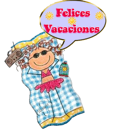 Imágenes, carteles y gifs animados con frases bonitas de Felices Vacaciones  