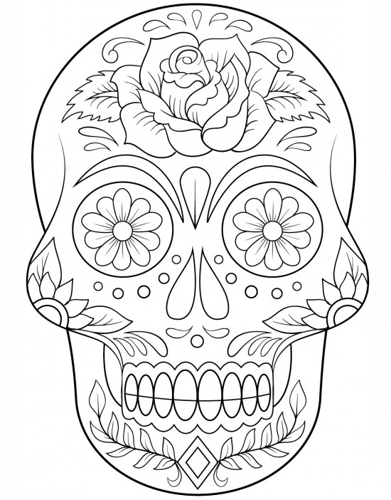 Dibujos de Catrinas y Calaveras para colorear el Día de Muertos |  