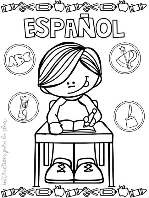 Portadas de español fáciles y bonitas, carátulas, ideas, dibujos |  