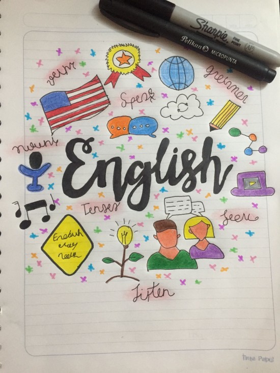 Portadas de inglés para primaria y secundaria, carátulas, ideas bonitas |  