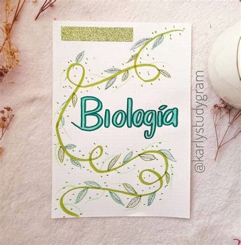 40 Portadas de Biología, diseños bonitos, fáciles, ideas, dibujos |  