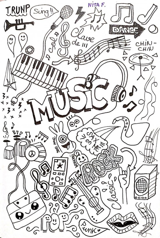 Portadas de música, ideas bonitas, dibujos fáciles 