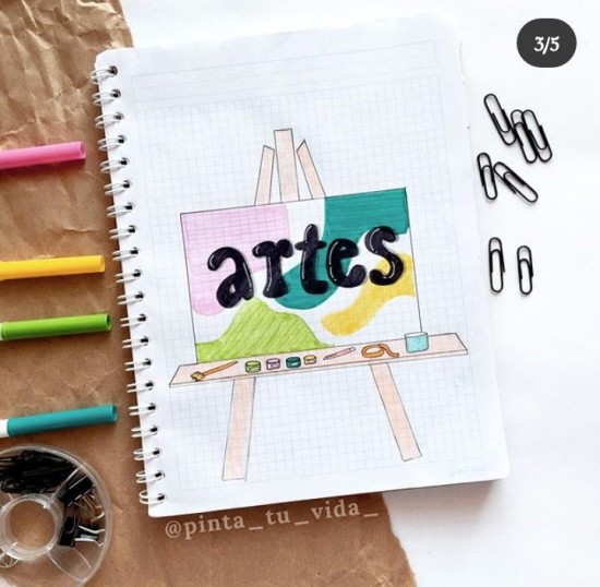 40 Portadas de Artes, diseños bonitos, ideas y dibujos fáciles |  
