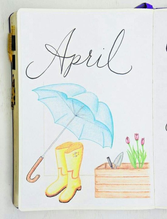 Portadas de abril fáciles y bonitas, carátulas, ideas, imágenes |  