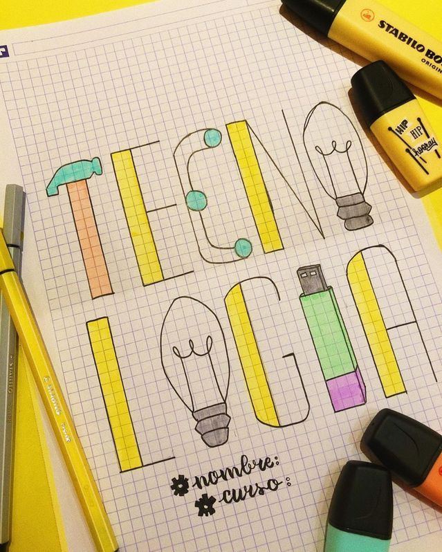 40 Portadas De Tecnología Diseños Bonitos Fáciles Ideas Dibujos 