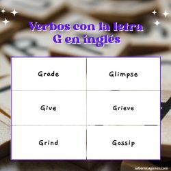 Palabras en inglés con la letra G (sustantivos, adjetivos, verbos y